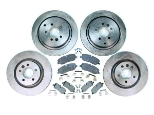 Complete Brake Kit For Land Rover LR3 V8, 2005 - 2009, Front And Rear, Includes Genuine Pads With Pins And Clips, Standard Rotors And Replacement Wear Sensors