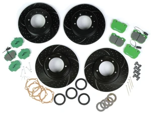 EBC Performance Brake Rebuild Kit, Front And Rear, For Land Rover Discovery I, 1994 - 1999, Includes 3GD Sport Rotors, Greenstuff Pads, Pins, Clips And Replacement Seals