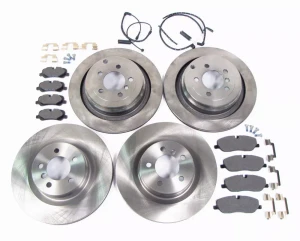 Brake Rebuilding Kit, Front And Rear With Genuine Pads, Standard Rotors, Replacement Wear Sensors And Hardware, For Range Rover Full Size L322, 2006 - 2009