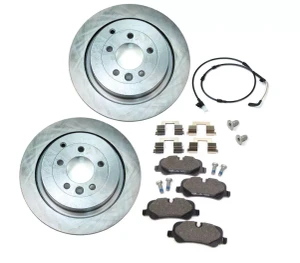 Rear Brake Rebuild Kit, Includes Genuine Pads, Standard Rotors, Wear Sensor, And Hardware, For Land Rover LR4 (See Fitment Years)