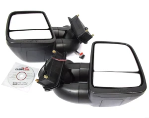 Clearview NEXT GEN Towing Mirrors, Pair In Black, For Land Rover LR3, LR4 And Range Rover Sport, Electric Power Adjustable (See Fitment Years)
