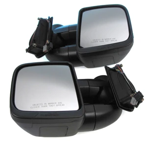 Clearview COMPACT Towing Mirrors, Pair In Black, For Land Rover LR3, LR4, And Range Rover Sport, Electric Power Adjustable (See Fitment Years)
