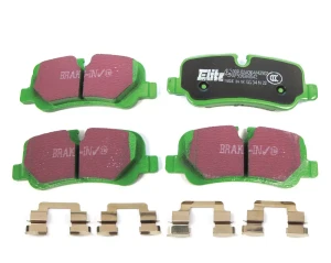 EBC Greenstuff Performance Rear Brake Pads With Retainer Springs LR055454 Or LR019627 For Land Rover LR3, LR4, Range Rover Sport, And Range Rover Full Size L322 (See Fitment Years)