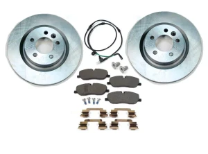 Front Brake Rebuilding Kit For Land Rover LR3 V8, Includes Genuine Pads, Standard Rotors, Brake Wear Sensor And Pins With Clips