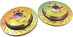 Performance Brake Rotors Rear, Drilled And Slotted Pair For LR3 V6