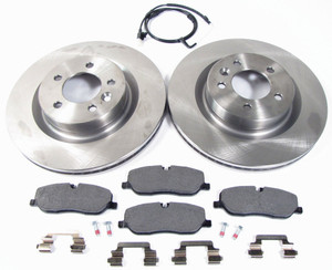 Front Brake Rebuilding Kit, Includes Brake Pads By Textar, Standard Rotors And Replacement Wear Sensor, For Range Rover Sport, Naturally-Aspirated, 2006 - 2009