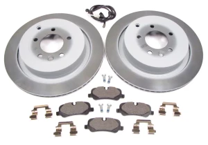 Rear Brake Rebuild Kit, Includes Genuine Rotors, Brake Pads, Spring Clips, And Wear Sensor, For Range Rover Sport Supercharged, 2006 - 2009