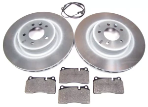 Front Brake Rebuild Kit, Includes Genuine Pads And Rotors, And Aftermarket Brake Wear Sensor, For Range Rover Sport Supercharged, 2006 - 2009