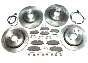 Brake Rebuilding Kit, Front And Rear, Standard Rotors And Textar Pads For Land Rover LR3 V6