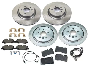 Brake Rebuild Kit, Front And Rear, For Range Rover Sport, 2007 - 2009, Includes Genuine Pads, Standard Rotors, Wear Sensors, And Retainer Springs
