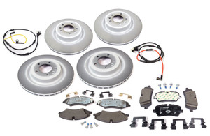 Front And Rear Brake Rebuild Kit, Includes Genuine Pads And Rotors And Quality Brake Wear Sensors, For Range Rover Full Size V6 3.0L Tdi