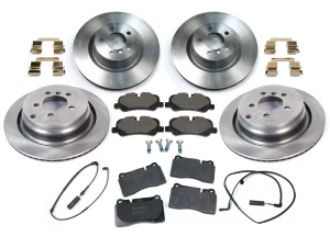 Brake Rebuilding Kit, Front And Rear, For Range Rover Full Size Supercharged L322 2006 - 2009, Includes Standard Rotors, Genuine Pads, And Sensors