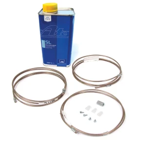 Rear Brake Line Replacement Pipe Kit With ATE SL Brake Fluid For Range Rover Full Size L322, 2003 - 2005, Featuring Non-Corrosive Copper And Nickel EziBend Pipes