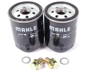 Oil Filter Kit, Two LPW100230 Filters By Mahle Including Plugs And Washers, For Land Rover Freelander, 2002 - 2005