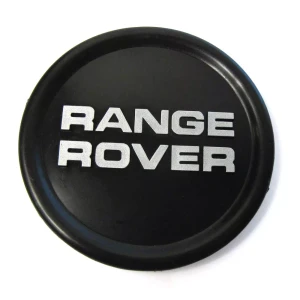 Genuine Black Wheel Center Cap NRC8254 With 'Range Rover' Text Logo For Range Rover Classic