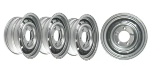 NATO Steel Wheels ANR4583, Set Of 4, 16 X 6.5-Inch, Silver, Tubeless, For Land Rover Discovery I, Defender 90 And 110, And Range Rover Classic (See Fitment Years)