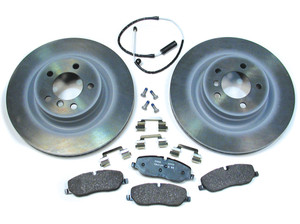 Genuine Front Brake Rebuilding Kit For Range Rover Full Size L322 2006 - 2009, Includes Genuine Rotors, Pads, Retainers And Wear Sensor