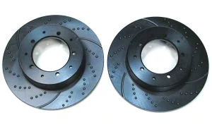 3GD Series Sport Performance Brake Rotors FTC1381, Rear Pair By EBC, Dimpled And Slotted, For Land Rover Discovery I, Defender 90, And Range Rover Classic (See Fitment Years)