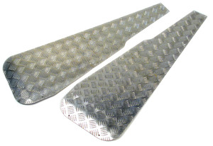 Alumium Diamond Plate Wing Protectors, Heavy Duty Pair, For Land Rover Series 2, 2A, And 3, 1958 - 1974, 88-Inch Models