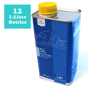 ATE Original SL DOT 4 Brake Fluid, 12-1 Liter Cans 705802 For Land Rovers And Range Rovers