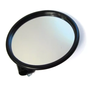 Round Mirror Head 606187 For Land Rover Series 2, 2A, And 3, 88 And 109-Inch Models, Includes Nut And Clamp To Attach To Arm