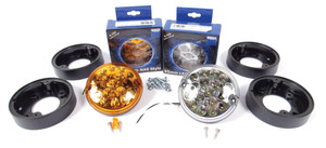 Front Light LED Upgrade Kit By Wipac, 2 Clear And 2 Orange Lamps For North American Spec Defender 90