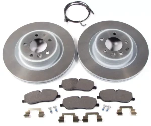 Front Brake Rebuild Kit For Range Rover Sport, 2006 - 2009, Includes Genuine Pads And Rotors, Wear Sensor, And Hardware