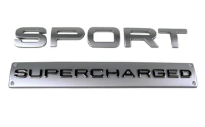 Sport Super Charged Back Door Emblem Silver
