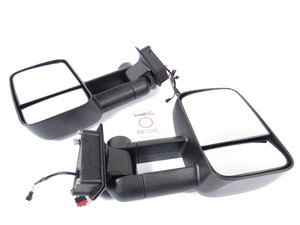 Clearview ORIGINAL Towing Mirrors, Pair In Black, Electric Power Adjustable, For Land Rover LR3, LR4 And Range Rover Sport (See Fitment Years)