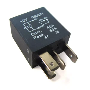 Relay LR138845 Or YWB500020, Black, 12V, 40 Amp, 4-Pin, For Land Rover LR3, LR4, Range Rover Sport, And Range Rover Full Size L322 (See Fitment Years)