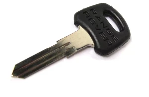 Genuine Key Blank And Black Rubber Cover MUC2153 For Range Rover Classic, 1987 - 1994