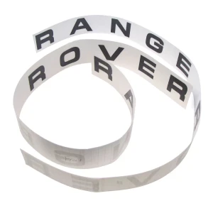 Front Or Rear Body Decal, 'RANGE ROVER' Text In Black, For Range Rover Classic, 1987 - 1993