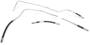 Stainless Steel Fuel Line 3-Piece Kit, Feed Lines, For Land Rover Defender 90, 1994 - 1997 North American Spec