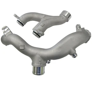 Aluminum Outlet Flange Pipes LR186859 And LR186917 For Engine Coolant On Land Rover LR4, Discovery 5, Defender 90, 110, And 130 New Gen L663, Range Rover Sport, Range Rover Full Size, And Range Rover Velar (See Fitment Years)