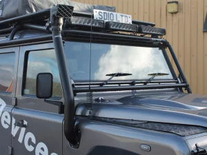 3-Inch Roll Cage Air Intake Snorkel With Mounts By Safety Devices For Land Rover Defender 90 and 110, Rest-of-World Models, 1983 - 2006