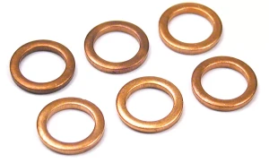Oil Pan Drain Plug Copper Crush Washer Seals UAM2857L, Set of 6, For Range Rover P38
