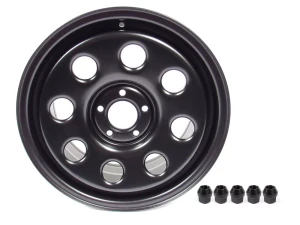 Steel Wheel By Terrafirma, Satin Black 18 X 8 Inch, For Land Rover LR3, Range Rover Sport And Range Rover Full Size L322 (See Fitment Years)