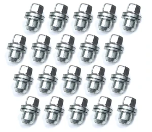 Original Equipment Lug Nuts LR173842, Set Of 20 For 14mm Bolts With 23mm Shank, On Land Rover LR3, LR4, Defender 90, 110, And 130 New Gen L663, Range Rover Full Size, And Range Rover Sport (See Fitment Years)