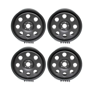 Steel Wheel By Terrafirma, Set of 4, Satin Black, 20 X 8 Inch, Includes Nuts, For Land Rover LR3, LR4, Discovery 5, Range Rover Sport, And Defender 90,110, 130 New Generation (See Fitment Years)
