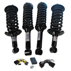 Medium Duty Lifted Profile Air Suspension To Coil Spring Conversion Kit with 2-Inch Lift For Land Rover LR3, 2005 - 2009, With EAS Reflash Management Software, Atlantic British Struts And Old Man Emu Coil Springs