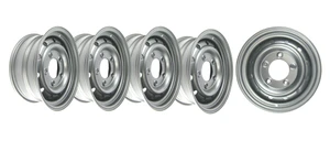 NATO Steel Wheels ANR4583, Set Of 5, 16 X 6.5-Inch, Silver, Tubeless, For Land Rover Discovery I, Defender 90 And 110, And Range Rover Classic (See Fitment Years)
