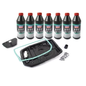 Transmission Filter Service Kit, Conversion Upgrade With Replacement OE Land Rover Filter, Pan, Top Tec 1800 ATF Fluid By LIQUI MOLY, And Easier Installation Process, For Land Rover LR3, LR4, Range Rover Sport And Full Size