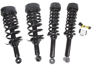 Standard Profile Air Suspension To Coil Spring Conversion Kit For Land Rover LR4, With New Struts And Coil Springs, And EAS Reflash Management Software By Dunlop