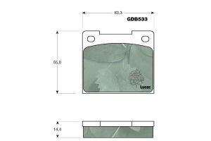 Brake Pads Ceramic Spitfire 67-80, GDB533