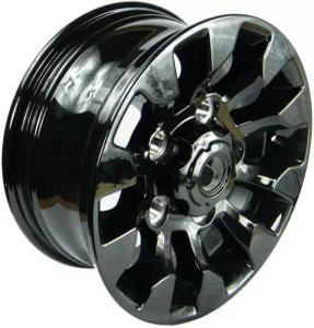 Sawtooth Style Alloy Wheel 16 X 7 Inch LR025862, Black, For Land Rover Discovery I, Defender 90, And Range Rover Classic (See Fitment Years)