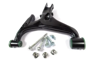 Lower Rear Suspension Control Arm LR051594, Left Hand, Upgraded With Preloaded Semi-Firm Green Polyurethane Bushings And Bolt Kit, For Land Rover LR3 And LR4