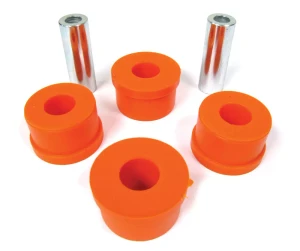 Rear Lower Control Arm Polyurethane Bushings By Polybush, Pair, Orange Standard Firmness, For Range Rover Full Size L322, 2006 - 2012