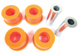 Polyurethane Bushing Set By Polybush, Back Of Rear Upper Control Arm , Orange Pair (Standard Firmness) For Land Rover LR3, LR4 And Range Rover Sport