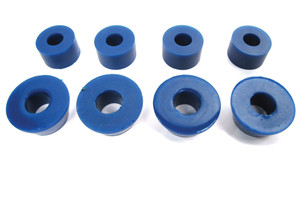 Polyurethane Bushing Kit By Polybush For Rear Shock Absorbers, Blue / Soft, For Land Rover Discovery I, Defender 90 And 110, And Range Rover Classic