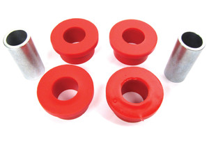 Polyurethane A-Frame Bushing Set By Polybush, Coil, Red / Firm, For Land Rover Discovery I, Defender 90, And Range Rover Classic (See Fitment Years)